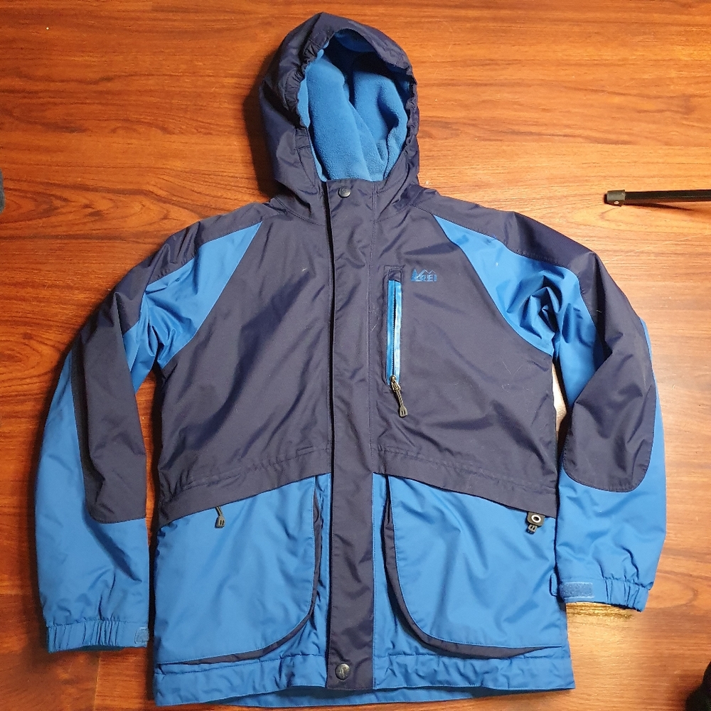 REI Boys Timber Mountain Jacket Blue Size Medium